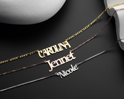 İSİME ÖZEL KOLYE (14K GOLD-SILVER-ROSE GOLD) PLATED