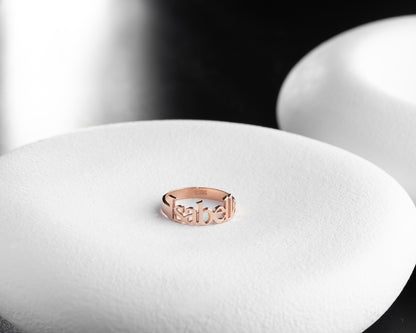 İSME ÖZEL EL YAZILI YÜZÜK (14K GOLD-SILVER-ROSE GOLD) PLATED